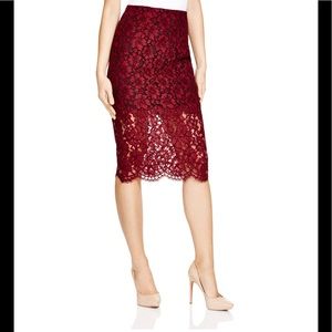 Sandro Lace Pencil Skirt